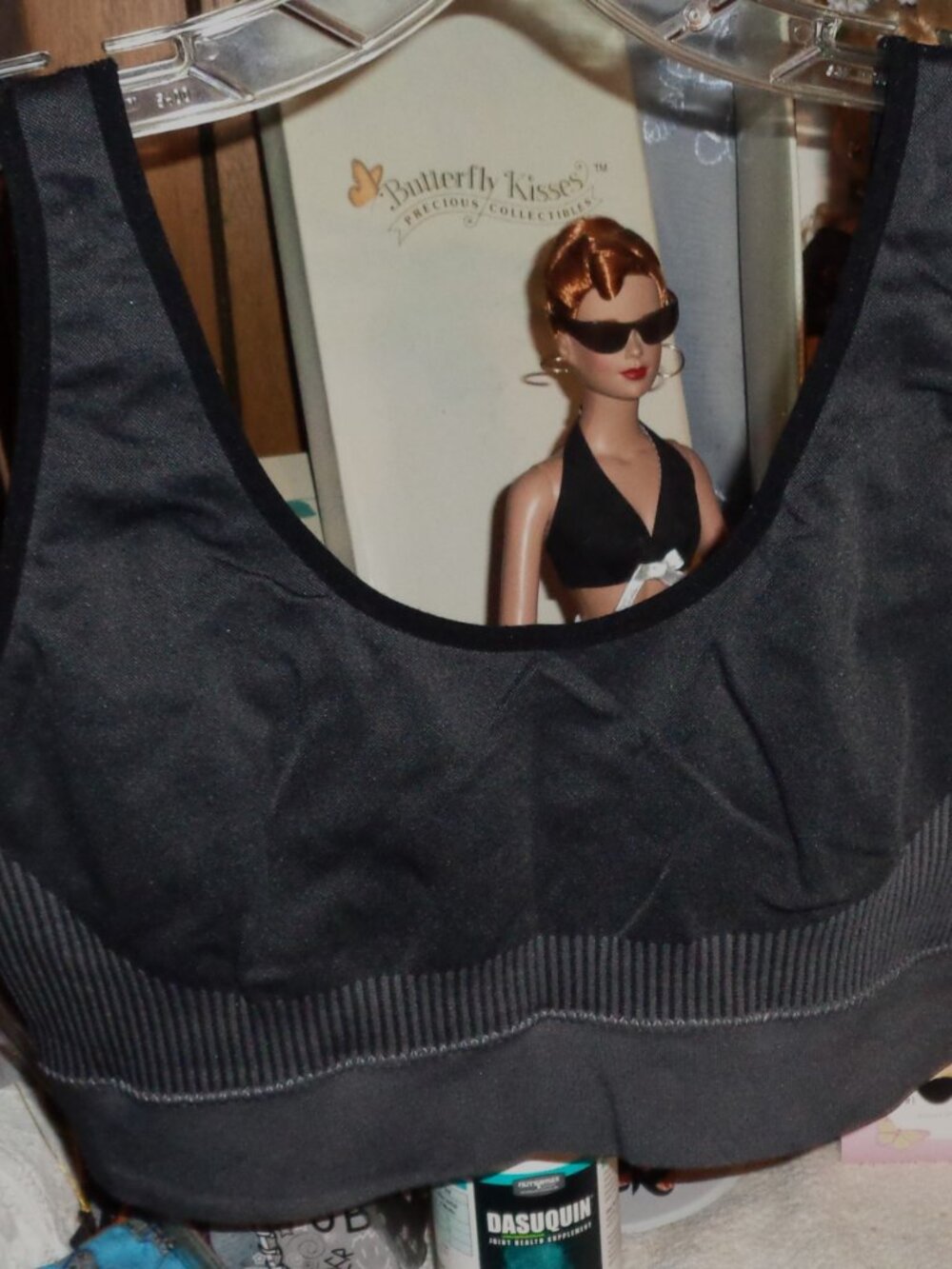EXCELLENT GUESS CAMOUFLAGE SPORTS BRA W/SPANDEX-SIZE 3X-